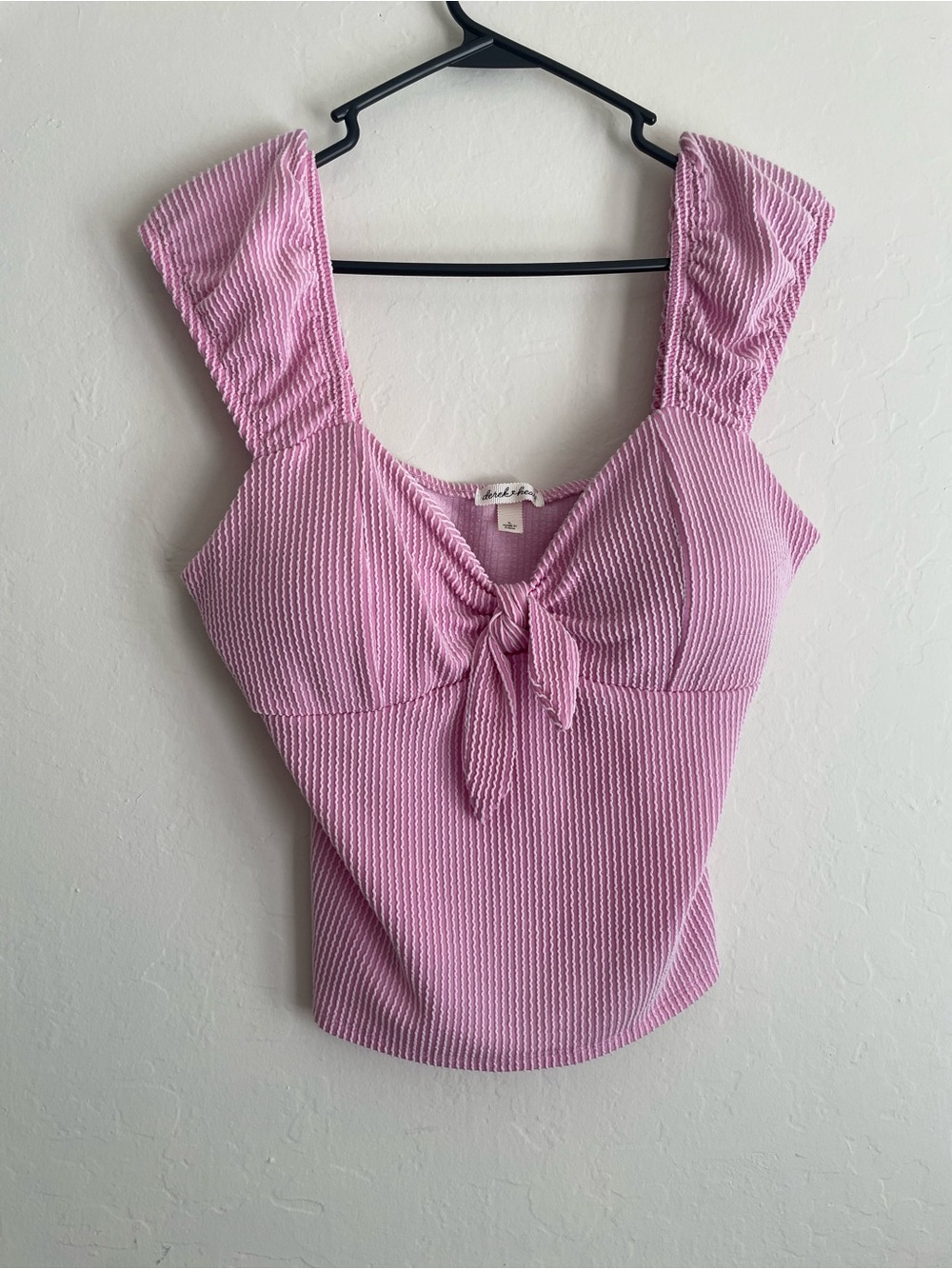 Pink Sweetheart Neckline Top